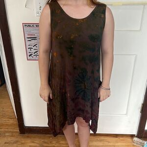 Soft tie dye tank dress